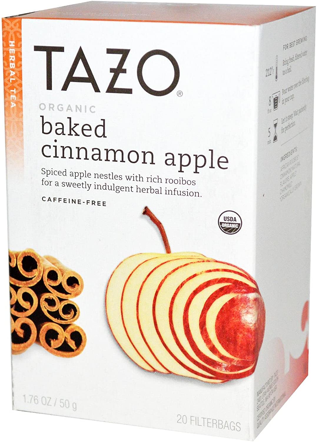 Tazo Organic Baked Cinnamon Apple Tea 20 ct