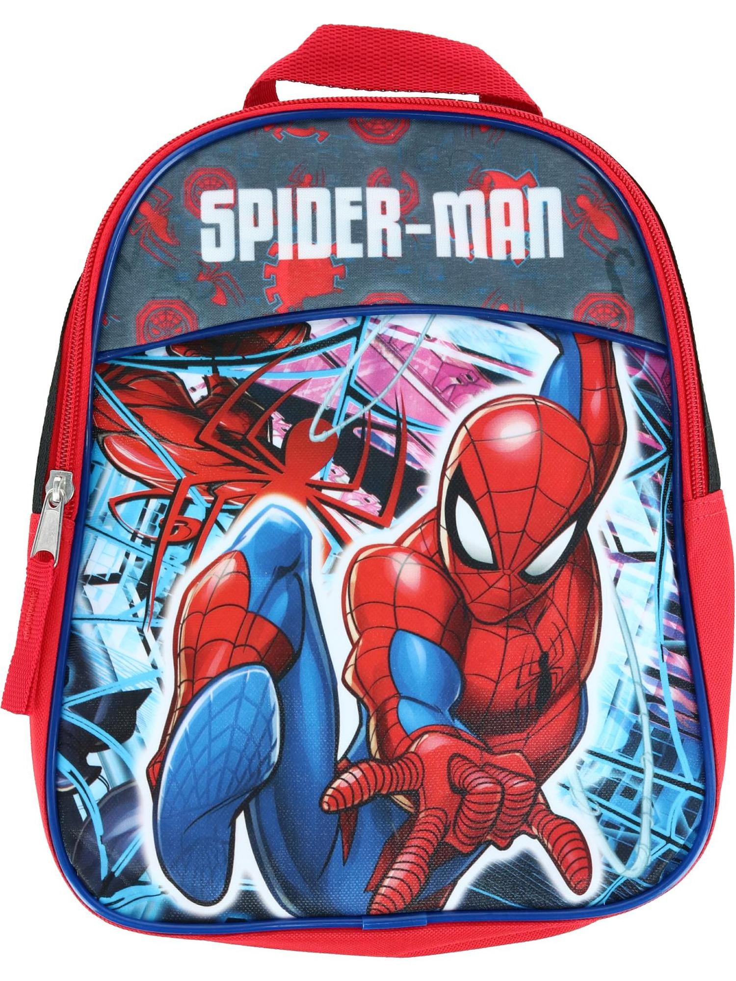 Marvel Spiderman 4 Pc Set Travel School Trolley Bag Backpack Wallet Swim Bag 
