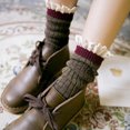 thumbnail image 3 of LYXSSBYX Fuzzy Socks for Women Hot Sale Clearance Winter Women Socks Middle Tube Forestry Mori Lace Stocking, 3 of 6