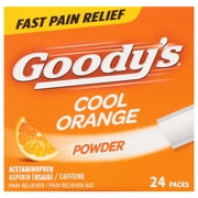 (2 pack) Goody's Extra Strength Headache Powder, Cool Orange Flavor, 24 Powder Sticks