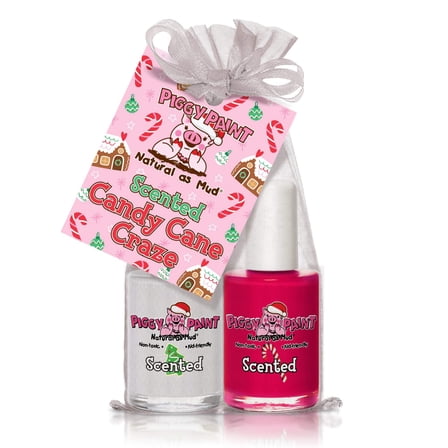 Scented Candy Cane Craze Gift Set - Piggy Paint Non-Toxic, Kid, Safe Nail Polish