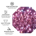 thumbnail image 3 of Glitter Sparkles Shimmer Set of 6 Faux Leather 4 Inch Coasters Drinks Tabletop Home Dinning Octagon, 3 of 6