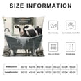 thumbnail image 5 of Orinice Cow Bathtub Graphic Decorative Men Women Boy Girl Room Cushion Throw Pillow Cover for Home Couch Living Room Bed Sofa 20x20in, 5 of 5