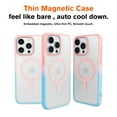 thumbnail image 2 of for iPhone 12 Pro Max Case Magnetic Phone Case [Compatible with MagSafe] TPU Bumper Hard Skin-Feel Back Slim Fit Shockproof Protective Case Cover for iPhone 12 Pro Max Men Women Girls, Pink/Blue, 2 of 7