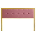 thumbnail image 5 of Modway Teagan Tufted Twin Performance Velvet Headboard in Gold Dusty Rose, 5 of 7
