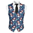 thumbnail image 5 of Yuyamidu Cute Snowman Men's Suit Vest Christmas Formal Dress Waistcoat Xmas Tree Casual Business Vests for Suit or Tuxedo with Adjustable Back Strap, Size XL, 5 of 7