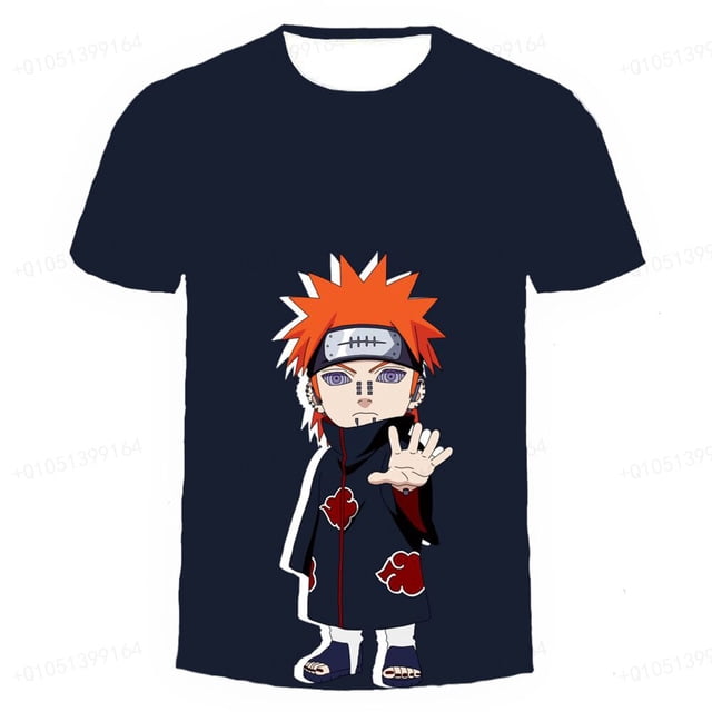 Nueva camiseta de Anime Naruto, camiseta de dibujos animados, ropa para niños, ropa encantadora para bebés, camiseta fresca, ropa para niños, camiseta para Boys130 Gao Jinjia LED