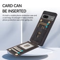 thumbnail image 2 of ELEHOLD for Google Pixel 7 Leather Wallet Case,with Card Slots Holders Ring Stand Magnetic Buckle Kickstand Function Shockproof Purse Case, Black, 2 of 8