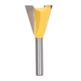 thumbnail image 2 of 1/4 Router Bit Dovetail Router Bits 14 Shank Dovetail Shape Wood Grooving Cutter Sharply Efficient Woodworking Router Bit, 2 of 8