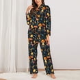 thumbnail image 2 of Fotbe Colorful Plants Mushroom Pattern Long Sleeve Pajama Set for Women,Sleepwear Set,2-piece Loungewear Set,Soft PJs Comfy Nightwear with Pockets -Large, 2 of 7