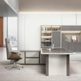 thumbnail image 3 of Reception Storage Office Desk Computer Conference Corner Executive Desk Organizer Drawers Escritorios De Oficina Furniture My Lux Decor Round, 3 of 14