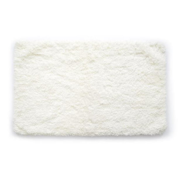 21 x 4 in. Ultra Plush Polyester Shaggy Bath Mat White