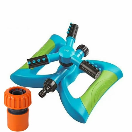 Cheers.US Lawn Sprinkler, Automatic 360 Rotating Adjustable Garden Water Sprinklers Irrigation System Leak Proof Design Durable Yard Kid