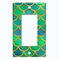 thumbnail image 5 of Metal Light Switch Plate Outlet Cover Mermaid Blue Green MER009, 5 of 13