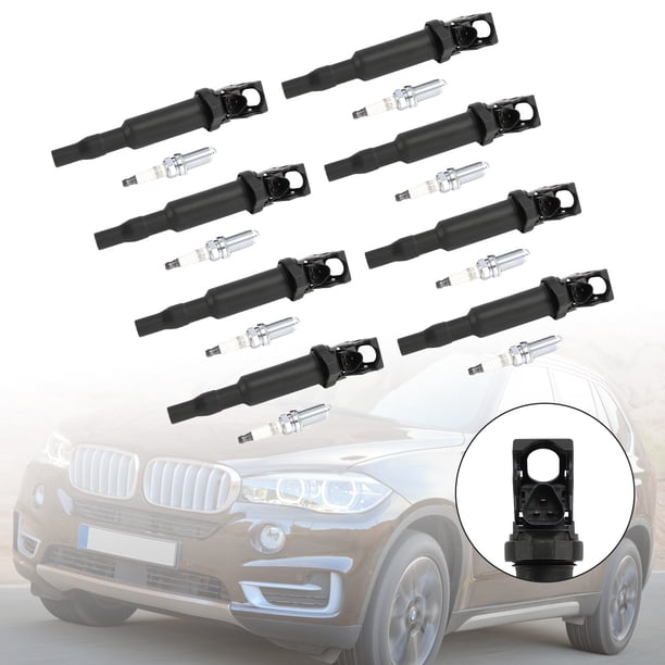 8X bobina de encendido + bujías UF592 para BMW 550 650 750i X5 X6 4.4L