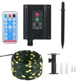 thumbnail image 3 of Neoglint 20Meters/65.6Ft 200LEDs Solar Powered Fairy String Light with Controller IP67 Water Resistance Built-in 1200mAh High Capacity Rechargeable Cell for Patio Yard Garden Wedding Function, 3 of 9