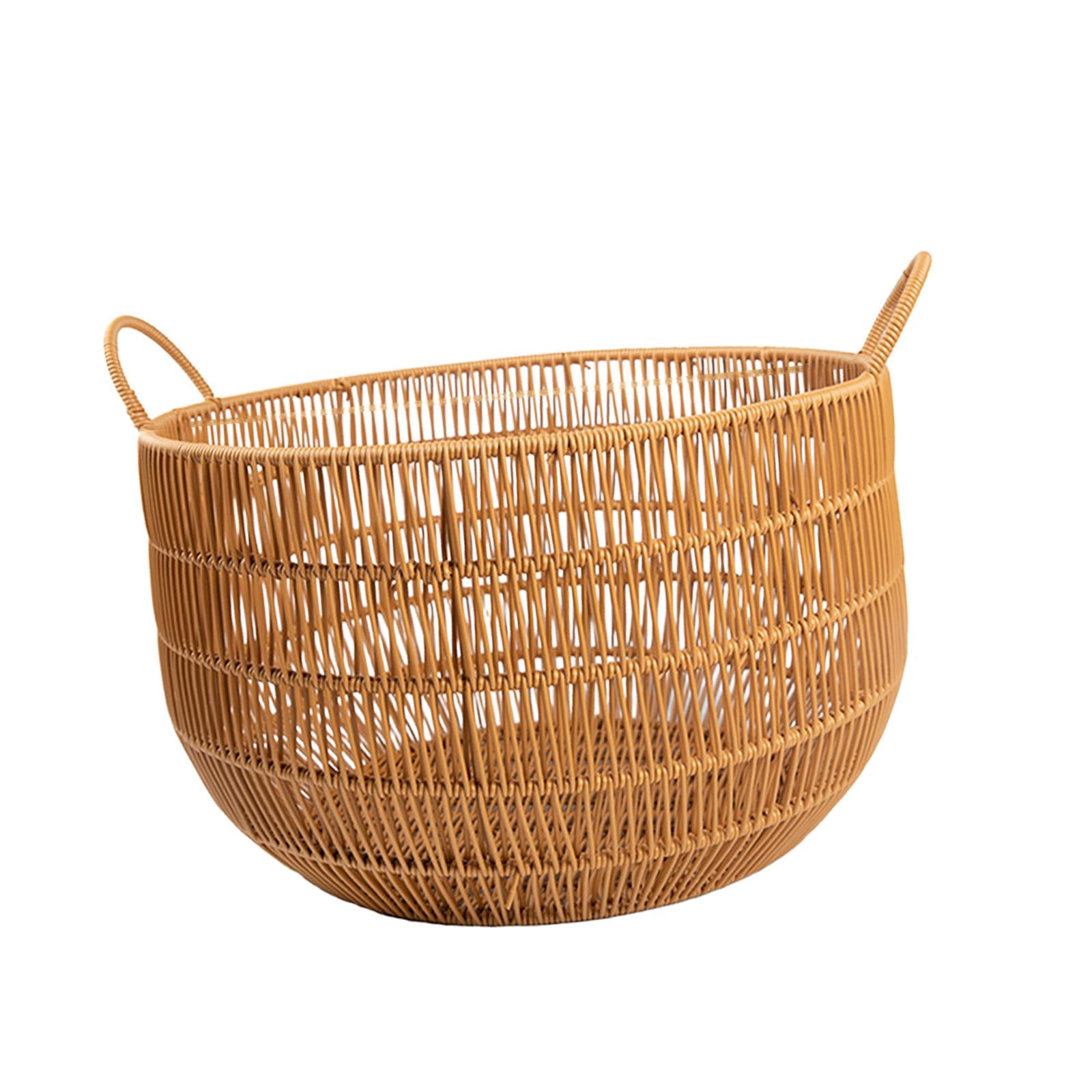 Panier Tressé avec Poignée Paniers en Osier pour Chambre d'Enfant Buanderie Salon Court Panier Tressé avec Poignée Paniers en Osier pour Chambre d'Enfant Buanderie Salon Court