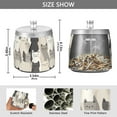 thumbnail image 2 of Yayeee Ashtray with Lid for Cigarette Smokeless Stainless Steel Home Ash Holder, Beige Cute Cats, 2 of 7