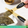 thumbnail image 3 of Stainless Steel Magnetic Measuring Spoons Set for Liquid and Dry Food, Fits in Spice Jar, Cooking Utensils Set with Leveler - Gold, 3 of 5