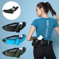 thumbnail image 3 of Hukapapa-riñonera deportiva para hombre y mujer, equipo para correr al aire libre, impermeable, botella de agua para teléfono, elástica, a la moda, gris oscuro, 3 of 5