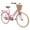 Light Pink, variant on 24-Inch Girls' Bike with Steel Frame, V Brakes & Front Basket Outdoor Cruiser Bicycle– Pink
