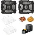 thumbnail image 1 of Ninja Air Fryer Pan Set 2 Pack Grill Rack & Tray Compatibility with Ninja SL401 Double Stack Air Fryer Non-Stick Dishwasher Safe Ninja Replacement Parts, 1 of 5