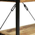 thumbnail image 4 of GDF Studio Warthen Modern Industrial Handmade Mango Wood 3 Shelf Etagere Bookcase, Natural and Black, 4 of 8