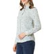 thumbnail image 4 of Camisa de mujer de botones INSPIRE CHIC con estampado floral, de manga larga, cuello de punta, para oficina, XS, blanca con azul floral, 4 of 8