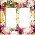 thumbnail image 6 of Metal Light Switch Plate Cover Cute Bulldog Couple Green Fedora Floral Crown DOG024, 6 of 13