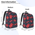 thumbnail image 3 of Lsque Rose Flowers Pattern Canvas Daypack, Durable Backpack, High-quality Versatile Backpack,Vintage Compact Backpack-Small, 3 of 6