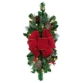 thumbnail image 2 of Cordless Pre - Lit Stairway Swag Trim, Christmas Swag Wreaths For Front Door Holiday Wall Window Stair Railings Hanging Decor, Indoor Outdoor Home Xmas Ornaments With Pre - Lit, 2 of 6