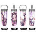 thumbnail image 5 of Demon Slayer Nezuko 30 Oz Tumbler With Handle And Straw, Stainless Steel Vacuum Travel Mug, Double Wall Vacuum Insulated Tumbler With Lid, Water Bottle for Gifts Party Office Coffee, 5 of 8