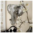 thumbnail image 2 of DecMode Silver Polystone Metallic Elephant Wall Decor with Tusks, 2 of 14