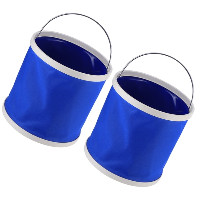 Cubo plegable, 2 piezas Azul 9L Cubo de agua plegable Contenedor de agua plegable Características de vanguardia Jadeshay A