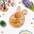 thumbnail image 5 of PEIBang Easter Bunny Plate,Rabbit Shaped Wooden Platter Bunny Serving Tray for Easter Party Table Decorations, 5 of 6