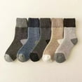 thumbnail image 4 of Lovskoo Men's and Women's Winter Cotton Socks Mid Calf Crew Socks Comfortable Breathable Knitted Mid Tube Socks Gray, 4 of 4