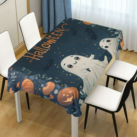 

ALAZA Ghosts Pumpkins in Halloween Rectangle Tablecloth Tablecover Dinning Table Cloth 60 x108