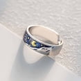 thumbnail image 3 of Anillo abierto de cielo nocturno, exquisito estilo Simple y elegante, decoración de manos, decoraciones de joyería, anillos para adultos, Ropa, zapatos y accesorios Miscelánea para los hombres Qarigey AP015042-01, 3 of 6