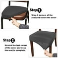 thumbnail image 4 of Fundas protectoras para sillas de comedor sin TPU, 4 piezas de tela jacquard resistente al agua, lavables para cojines de cocina, fáciles de instalar y cuidar, 4 of 4