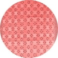 thumbnail image 1 of Ahgly Company Indoor Round Abstract Red Modern Area Rugs, 3' Round, 1 of 4