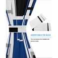 thumbnail image 3 of Blue Black Geometric Blackout Door Curtains for French, Glass,Front, Back, Patio Door, Modern Minimalist Abstract Stripes Thermal Insulated Rod Pocket Window Curtain Drapes With Tiebacks 25"x40", 3 of 5