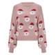 thumbnail image 2 of Sudadera de Mujer Gibobby Suéter de punto con patrón de cabeza de Papá Noel Lindo Pink M, 2 of 5