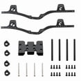 thumbnail image 3 of LCG Carbon Fiber Chassis Kit Rail Skid Plate Body Post Mount for Axial SCX10 1/10 RC Crawler Car Parts,Black, 3 of 8
