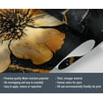 thumbnail image 4 of Relief Gold Flowers Wall Mural, Luxury Black Marble Mural Wallpaper, Abstract Gold Leaf Art Large Wallpaper For Bedroom Living Room Dining Room Wall Decor 55"W x 28"H (Not Peel and Stick), 4 of 6
