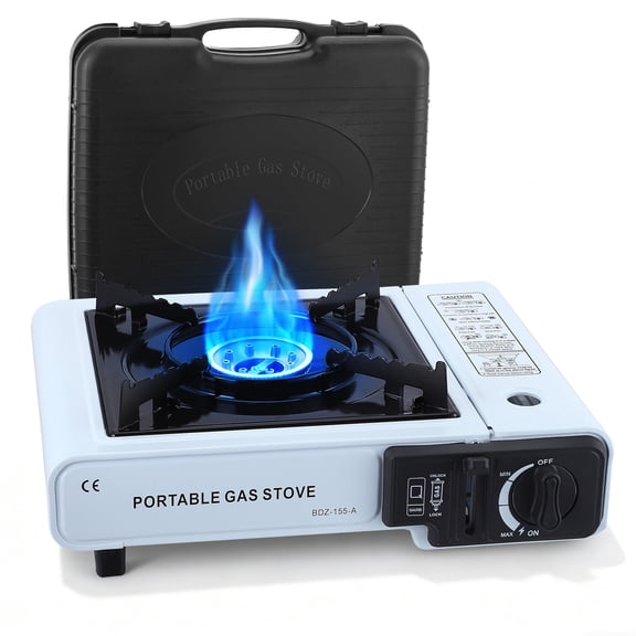 AMTPM Portable Camping Stove Portable Cass Fondue Field Barbecue Home Gas Stove Dual Purpose Gas Stove