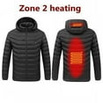 thumbnail image 2 of jsaierl Men's Down Heated Jacket USB Electric Heated Lightweight Rechargeable Heating Down Jacket Coat 2 Heats Zone, 2 of 5