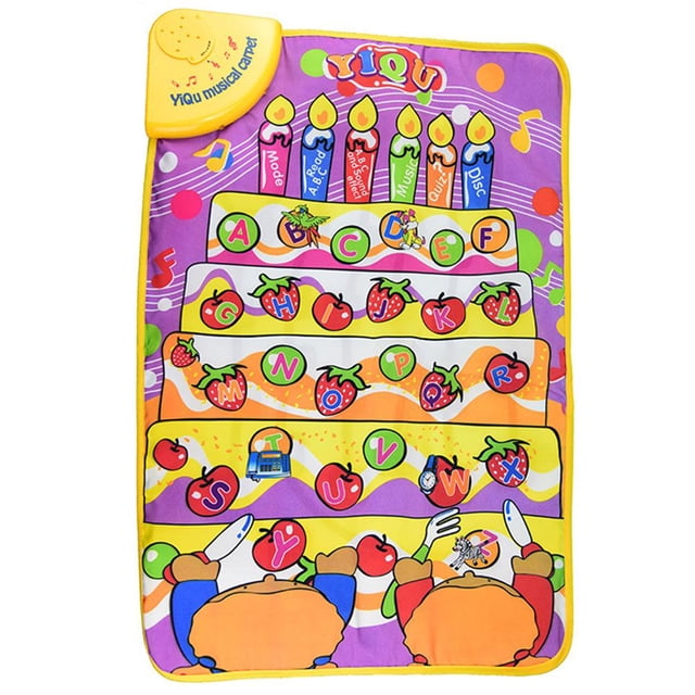 Juguete Educativo Interactivo Abc Para Niños, Cartel De Aprendizaje Del Alfabeto Preescolar, Alfombrilla De Actividades Abc Para Niños Con Música Vogacara FN005969-00