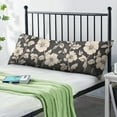 thumbnail image 2 of Watercolor Flower Body Pillow Cover 20x54 - Aesthetic Floral Design Long Pillow Case with Invisible Zipper - Soft Full Body Pillow Protector - Machine Washable Cozy Slipcover for Sleeping, 2 of 6