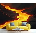 thumbnail image 2 of Volcanic Lava Wall Murals For Bedroom - Volcano Crack Murals, Hot Lava Wall Mural For TV Background, Volcano Large Mural 110"W x 79"H (Not Peel and Stick), 2 of 6