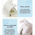 thumbnail image 2 of Set Of 8 Hooks Self Adhesive Curtain Rod Holder, No Drilling Drapery Hook Holders, Fixing Rod Holder, For Towels, Curtains, Coats, 2 of 4
